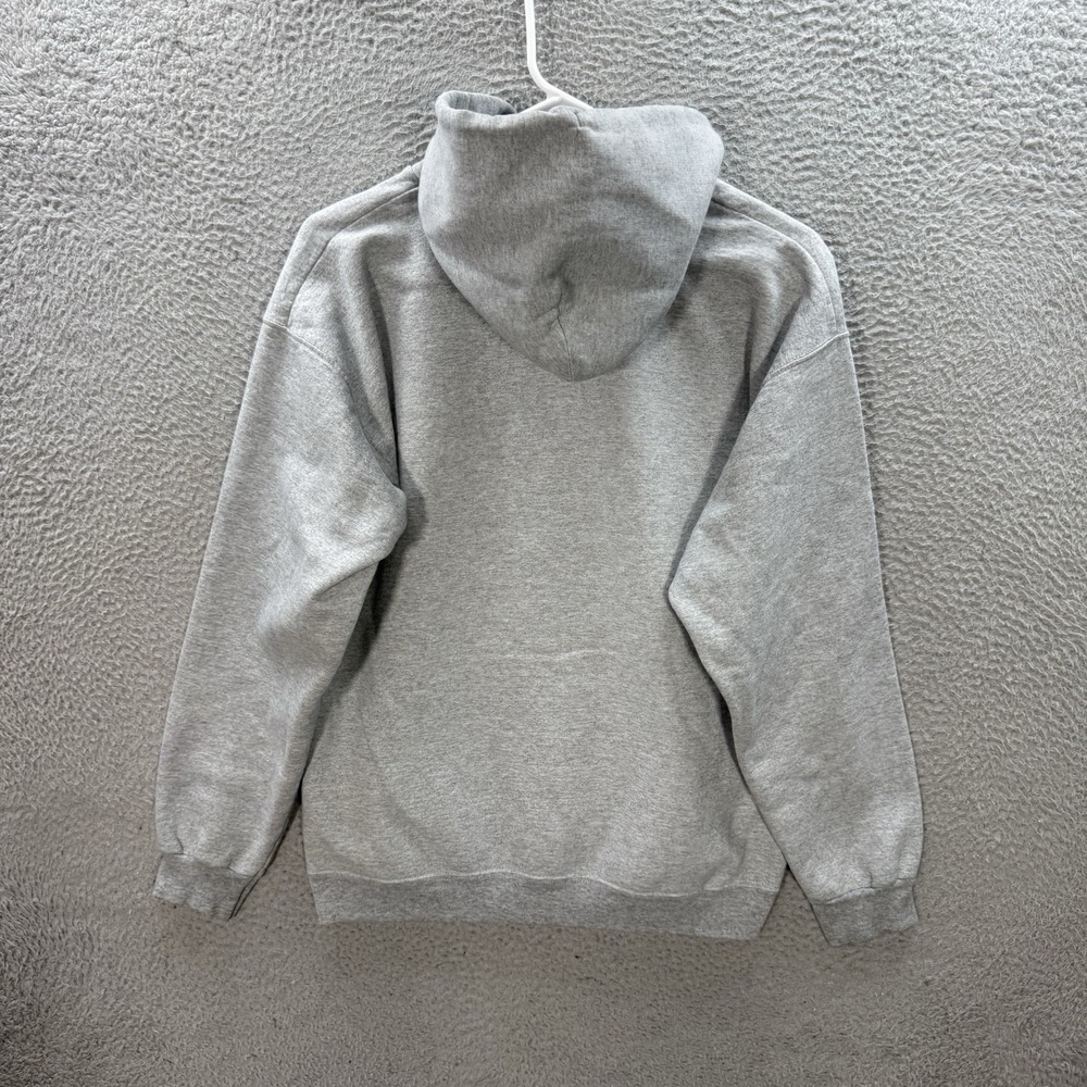 Vintage Hanes Sweatshirt Adult Large Gray Hoodie College Grunge Skater 90s Y2K - Picture 2 of 9